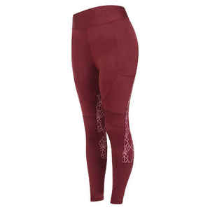 Pantalones de Montar de Cintura Alta para Mujer, Estampado Geométrico, Largos, Tejidos en Spandex y Poliéster, Elásticos en Cuatro Direcciones, Cintura Elástica - Product Image 4
