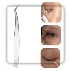 Pince à épiler pour cils Morje Surgical Precision en acier inoxydable 10 mm à pointe lisse pour l'application des cils - Product Image 2