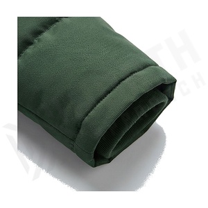 Chaqueta de Invierno Acolchada con Capucha Verde, con Capucha de Piel, Manga Larga, Relleno de Poliéster, Resistente al Viento, Largo Regular - Product Image 6