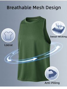 Camiseta Deportiva de Secado Rápido con Logotipo Personalizado para Hombre, Camiseta sin Mangas de Compresión de Alta Elasticidad para Gimnasio - Product Image 2