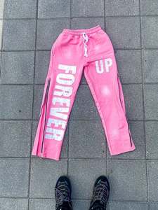 Pink Women's Tracksuit Hoodie Pants <b>Set</b> Up Now ABC Forever Printed Streetwear Full Zip Hooded Sweatshirt With Side Pockets 2026 - Product Image 3