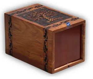 High quality Factory price Wooden Human urn funeral ash urn Adult Human cremation urn pet casket pet coffin