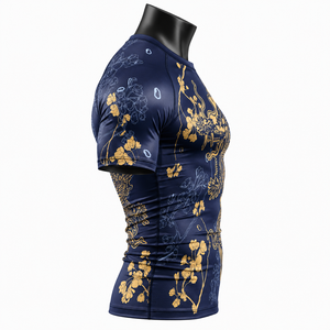 Camiseta de Compresión Personalizada para Hombre, Manga Corta, Estilo Japonés, para MMA, BJJ, Gimnasio, Entrenamiento, Ropa Deportiva Sublimada - Product Image 5