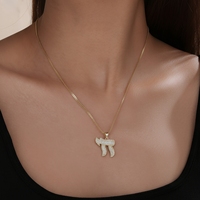 Collier pendentif Chai juif QIKU plaqué or 18 carats avec zircon cubique, symbole de vie hébreu, bijoux bohèmes, cadeau pour femmes et hommes, à porter au quotidien