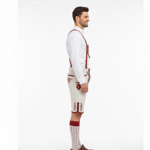 Costume bavarois en cuir pour homme OEM avec logo personnalisé – Costume en cuir pour l'Oktoberfest avec broderie – Fabrication en gros - Product Image 3