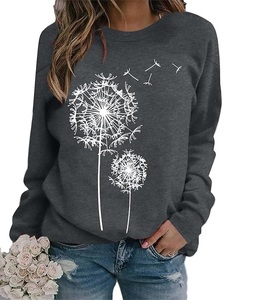 Sudadera de Algodón para Mujer, de Manga Larga, con Estampado en el Hombro, Cómoda, Informal, de Lujo, Personalizada, para Invierno - Product Image 4