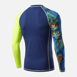Maillot de bain personnalisé pour homme, chemise de protection contre les rayons UV UPF50+, manches longues, séchage rapide, respirant, polyester, élasthanne, natation, surf - Product Image 5