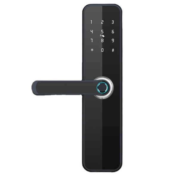 Tuya WiFi TTlock App Biometric Door Lock Handle Digital Smart Fingerprint Intelligent Lock