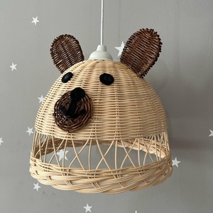 Lovely <b>bear</b> rattan lamps pendant lights for kids premium quality lampshade manufactured in Vietnam - Product Image 2