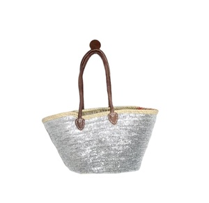 <b>Sequin</b> Tote <b>Bag</b> Woven Paper Rope <b>Bag</b> Crochet Macrame Beach <b>Bags</b> Direct From Indian Supplier - Product Image 1