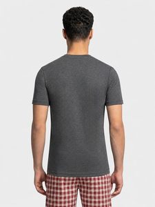 Soft Smooth Fabric Comfortable Fit Casual Daily Wear Elegant Plain Short Sleeve V Neck Cotton T <b>Shirt</b> - Product Image 3