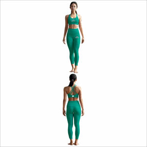 Conjuntos de yoga ligeros y transpirables para mujer con leggings elásticos y top corto sin costuras. - Product Image 5
