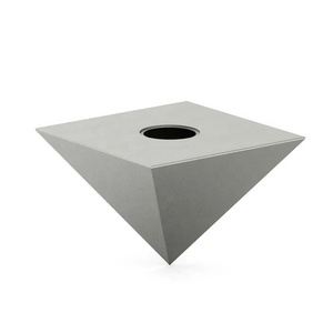 Pyramid Cremation Urn Silver Metal <b>Memorial</b> Vessel with Distinctive Four Sided <b>Form</b> and Covered Design for Ash Storage - Product Image 3