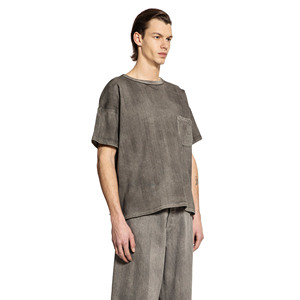 T-shirt à manches courtes pour homme en coton et fibre de bambou à imprimé numérique - T-shirt écologique respirant anti-rétrécissement coupe droite - Product Image 3