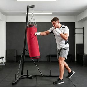 Support de sac de frappe en cuir PU avec logo personnalisé et sac de sable pour entraînement de kickboxing, fitness et MMA en salle de sport - Product Image 3