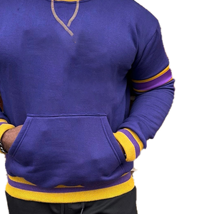 Sudadera Casual de Invierno para Hombre, Cuello Redondo, Color Morado con Detalles Color Mostaza, Bordado 3D, Transpirable y Suave, Camiseta Bordada para Mujer - Product Image 4