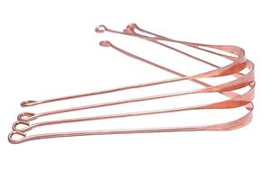Grattoir à langue en cuivre pur, nettoyeur de langue fait à la main, outil d'hygiène buccale en cuivre pour une haleine fraîche quotidienne, forme en U - Product Image 2