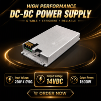 Module convertisseur abaisseur de tension DC-DC Dilong 360V vers 14V 1,5kW pour véhicules électriques, conception à châssis ouvert, prend en charge l'entrée DC 220V-410V