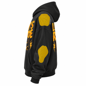 Nouveauté : Sweat à capuche moto personnalisé imprimé par transfert thermique, manches longues, polyester/coton, 380 GSM, coupe oversize, séchage rapide, unisexe - Product Image 3