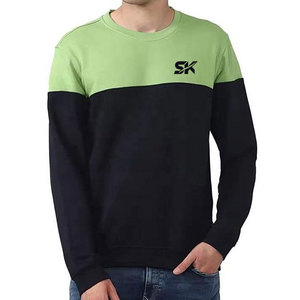 Best Selling Slim Fit Men Split Color Plain Sweatshirts Casual Wear Men Split Color Plain Sweatshirts Comfortable Men Sweatshirt - Product Image 1