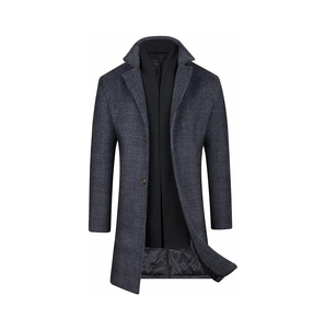Nouveau Manteau Long Homme en Laine 100% Polaire Brodé Noir avec Manches en Cuir Noir, Style Letterman, OEM, Séchage Rapide et Respirant - Product Image 5