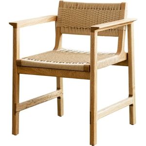 Sillón de madera de teca con cuerda hecho en Indonesia - Product Image 1