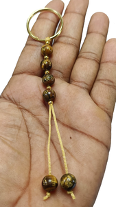 Porte-clés en cristal de haute qualité, œil de tigre, Om mani, pierre naturelle, perle de guérison, cadeau pour femme, porte-clés en pierre naturelle. - Product Image 6