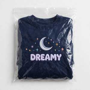 เสื้อสเวตเชิ้ตโอเวอร์ไซส์คอกลมสำหรับผู้หญิง ลายปัก 3 มิติ รูปพระจันทร์และดวงดาว ดีไซน์เรียบง่าย ผ้าฝ้าย 100% สวมใส่สบาย - Product Image 6