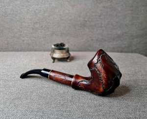 MN EXPORTS Pipa de Fumar de Briar Curvada con Acabado Espejo, Diseño Clásico de Lujo, Soporte de Madera Ecológico y Duradero, Modelo MNE-2496 - Product Image 6
