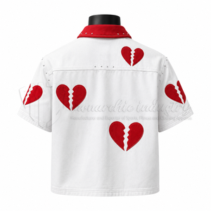 T-shirt à manches courtes avec fermeture éclair en coton biologique 100% personnalisé, tissu anti-rides écologique pour hommes et femmes - Product Image 2