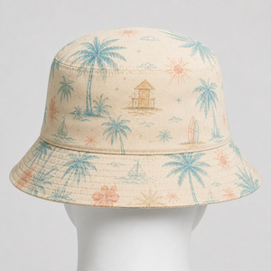 Custom Embroidered Tropical Bucket <b>Hat</b> High Quality Cotton Beach Sun <b>Hat</b> <b>Summer</b> Fashion Headwear Wholesale Manufacturer Direct - Product Image 5