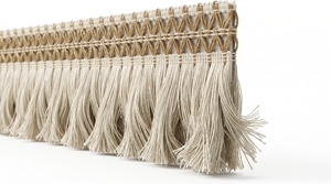 Encaje Decorativo con Flecos de Mezcla de Algodón y Yute con Patrón Metálico para Cortinas y Decoración del Hogar - Product Image 6
