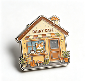 Pin de Solapa Esmaltado Personalizado, Pin Metálico Estilo Antiguo, Pin de Animal para Café, para Regalo y Ropa - Product Image 2