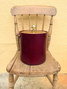 Premium Red Wooden Ice <b>Bucket</b> With Gold Metal <b>Lid</b> Ideal For Luxury Gifting Cocktail Serving And Home Bar Styling From India - Product Image 3