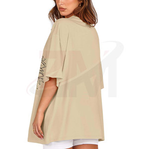 Camiseta Informal de Algodón para Mujer, Holgada, Transpirable, de Tela Suave, para el Verano, Estilo Urbano, para Uso Diario - Product Image 3