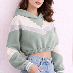 Servicio OEM, Sudaderas con Capucha para Mujer, Alta Calidad, Cómodas, Suministro de Fábrica, Sudaderas Cortas para Mujer - Product Image 6