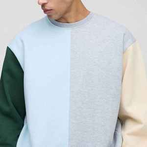 Sudadera de cuello redondo con bloques de color para hombre, corte holgado, manga raglán, tejido de punto, manga larga, estilo casual de otoño, jersey. - Product Image 5
