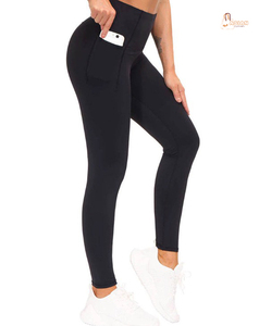 Casual High Waist <b>Knitted</b> <b>Tight</b> Yoga Leggings 100% Cotton Custom High Quality Solid Seamless Breathable Eco-Friendly Quick Dry - Product Image 1