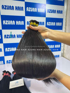 Hot selling Natural <b>Black</b> Wavy Weft Color Hair 100% <b>Raw</b> Vietnamese Human Hair No tangle No Shedding Wholesale - Product Image 3