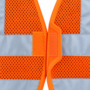 Chaleco de seguridad transpirable, chaleco de malla reflectante, chaleco de trabajo ligero de alta visibilidad, ropa de construcción de verano - Product Image 3