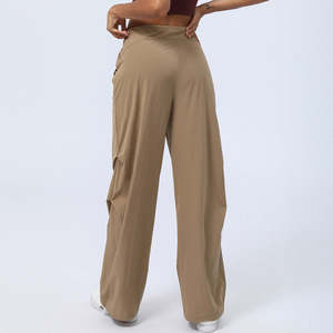 HANO 2024 Nuevos Pantalones de Mujer con Costuras Decorativas, Cintura Media, Estilo Básico con Cordones, Pantalones Cargo de Pierna Recta, Corte Holgado - Product Image 6