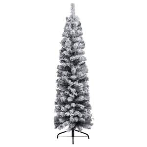 <b>Slim</b> Green Artificial Pre-Lit <b>Christmas</b> <b>Tree</b> with Ball Set 59.1 Inches - Product Image 2