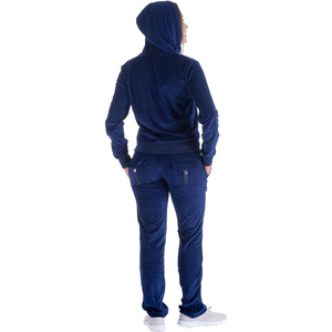 Stand Collar Tracksuit Women Cotton Polyester Blend Full Zip Jacket <b>Jogger</b> Pants Side Pockets Casual Lounge Set - Product Image 5