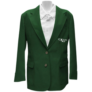 Veste Blazer The Links avec écusson vert forêt, tenue formelle grecque pour homme, uniforme de club brodé, sur mesure en gros - Product Image 1