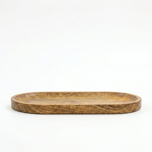 Plateau de salle de bain Art Déco en pierre de travertin naturel, organisateur de comptoir décoratif de luxe, aspect marbre ovale, pour Diwali et mariages - Product Image 5