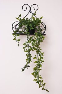 ชั้นวางกระถางต้นไม้โลหะสีดำแบบใหม่สำหรับติดตั้งบนระเบียง ราวบันได ผนัง สำหรับปลูกต้นไม้ในร่มและกลางแจ้ง ตกแต่งห้องนั่งเล่น ระเบียง และสวน - Product Image 4