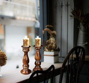 Portavelas de Madera Ecológico Moderno con Forma de Corazón, Decoración para el Hogar, Regalo de Año Nuevo, Navidad, Decoración para Mesa de Sala de Estar - Product Image 6