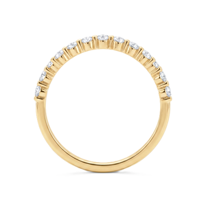 Magnifique bague d'éternité minimaliste en or massif 14 carats avec diamant de laboratoire rond, bague empilable, bague de promesse, bague de fiançailles personnalisée - Product Image 4
