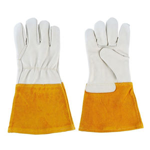 Guantes de Soldadura TIG de Piel de Cabra Natural de Primera Calidad, Resistentes a las Chispas, de Alta Destreza, de 14 Pulgadas, Marca WELDER - Product Image 1