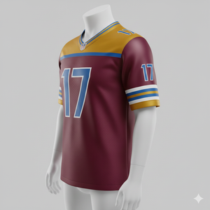 Maillot de football américain en tissu doux et respirant, couleurs et logos personnalisés, vente en gros, service OEM/ODM, haute performance athlétique - Product Image 3